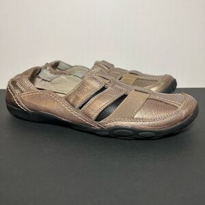 Womens CLARKS Haley Stork Bronze Brown Slip On Sandals / Size 7.5 Medium
